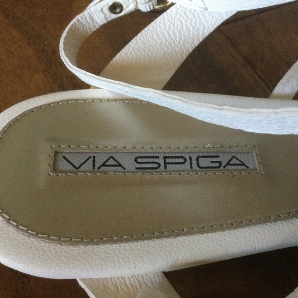 ✔️ Via Spiga Flat Leather Ankle Buckle Sandal Size 9 - Picture 5 of 7